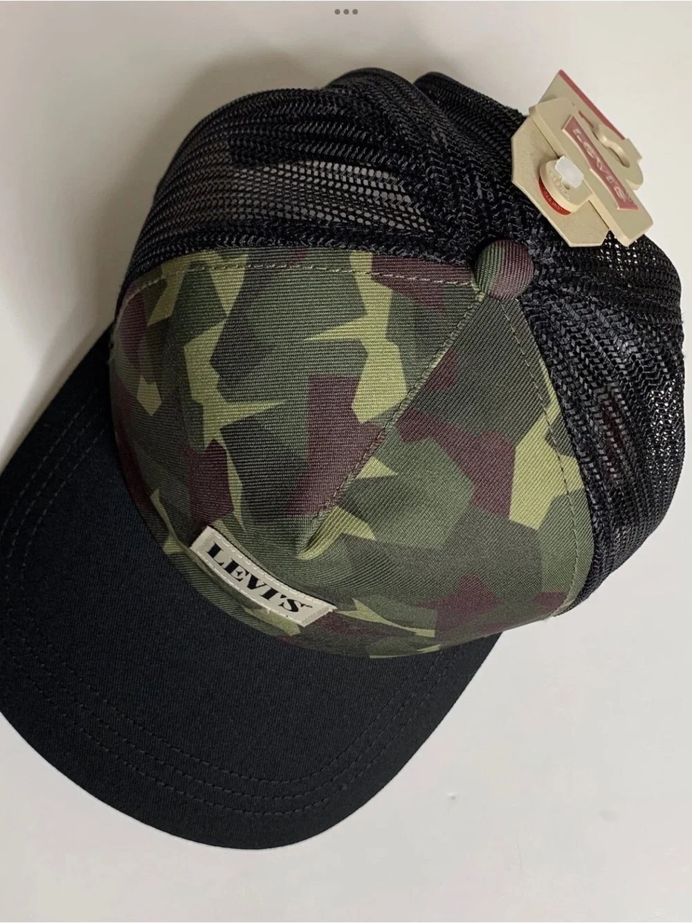 Levi’s Logo Camo Camouflage Snapback Trucker Hat NWT Hipster